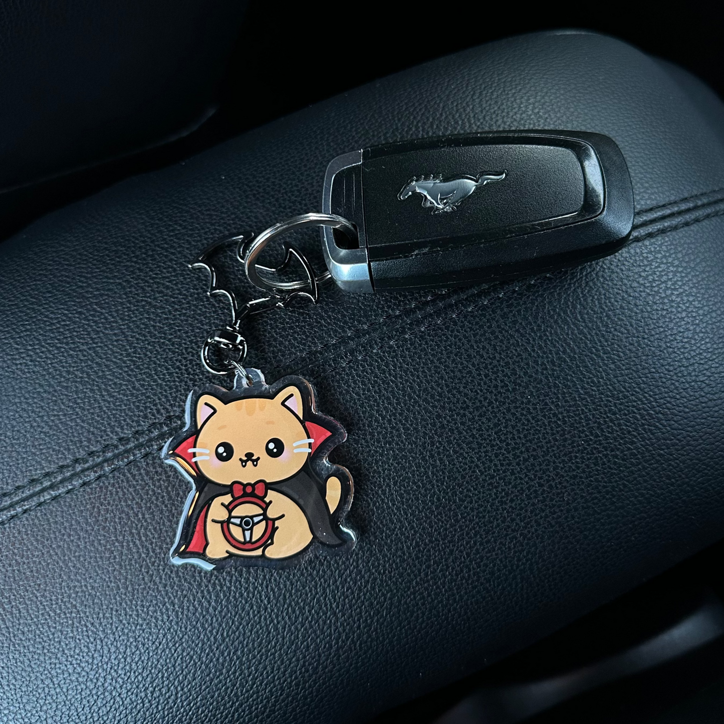 Vampire Kitty Keychain