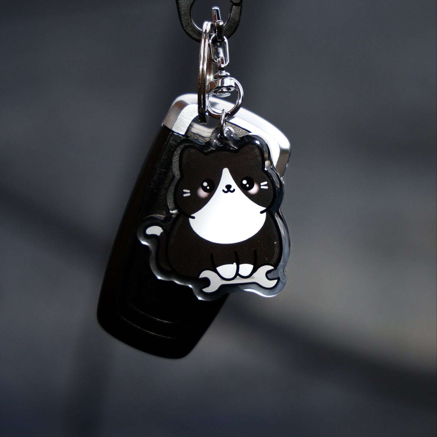 Tuxedo Cat Keychain