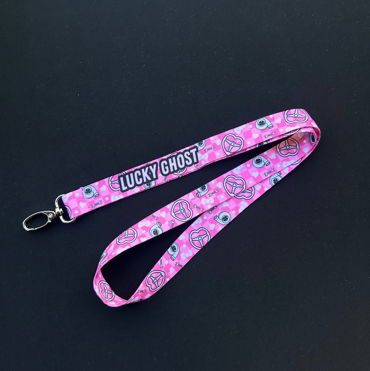Pink Racer Lanyard