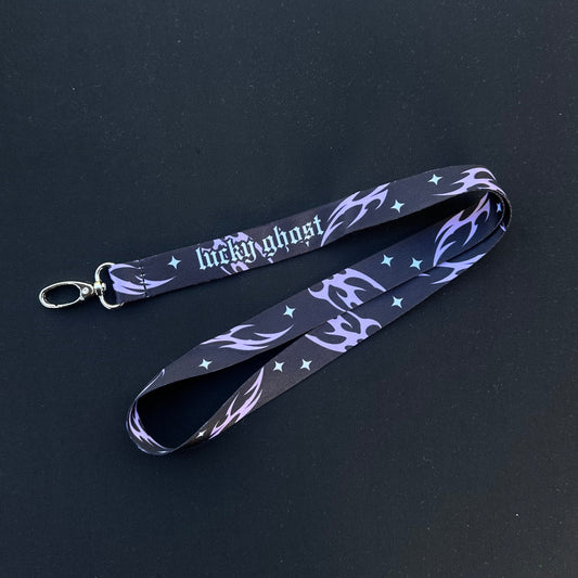 Purple Cyber Lanyard