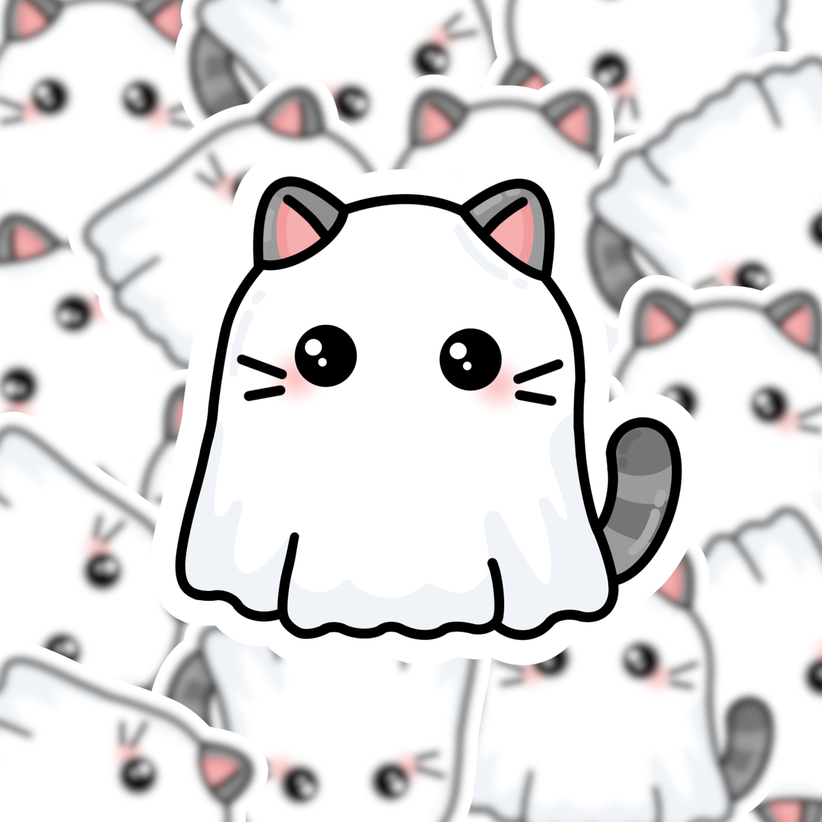 Ghost Kitty Sticker