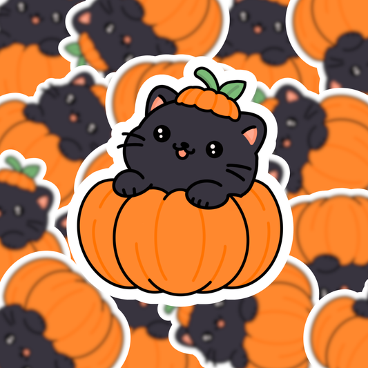 Pumpkin Kitty Sticker