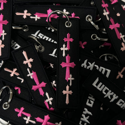 Pink Cross Jet Tag