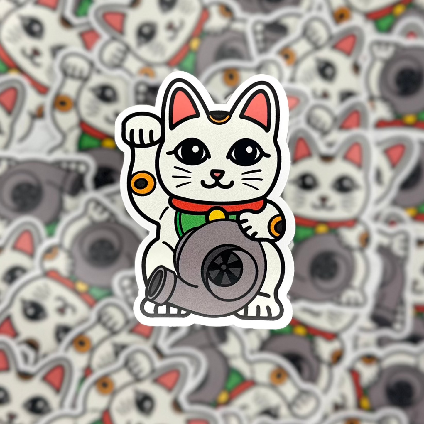 Turbo Kitty Sticker