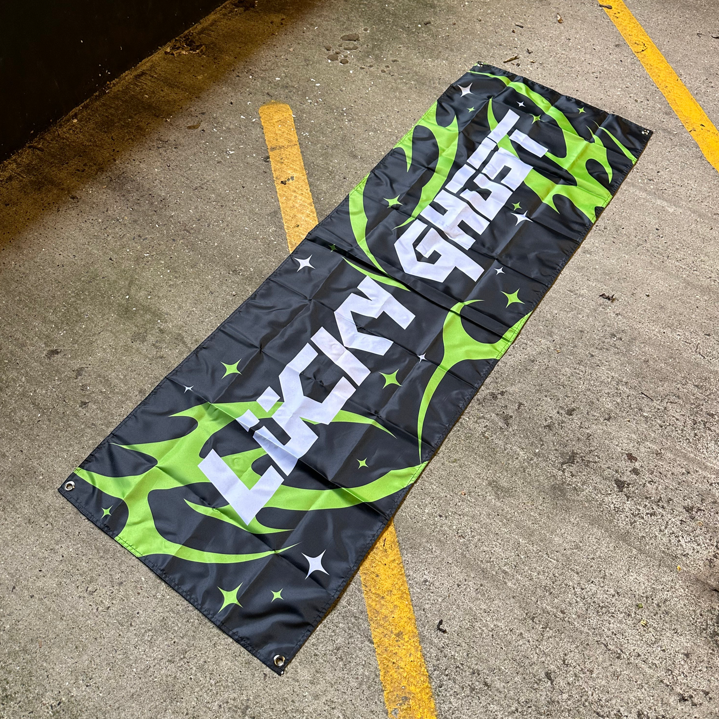 Green 'Cyber' Garage Flag