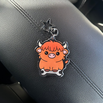 Highland Cow Keychain