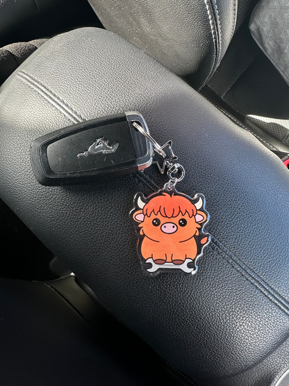 Highland Cow Keychain