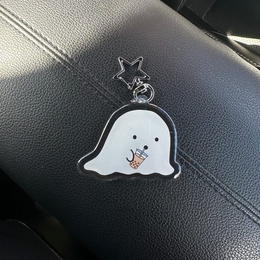 Boba Ghost Keychain