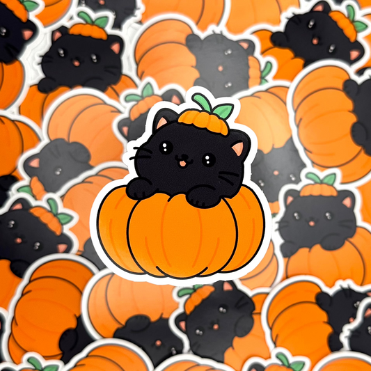 Pumpkin Kitty Sticker