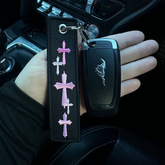 Pink Cross Jet Tag