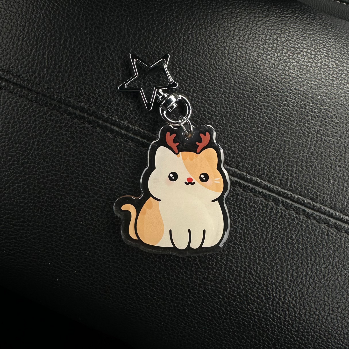 Christmas Kitty Keychain