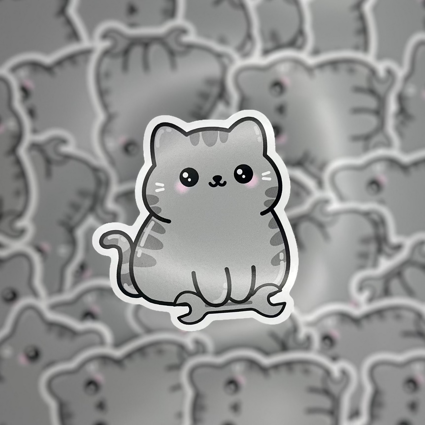 Grey Cat Sticker