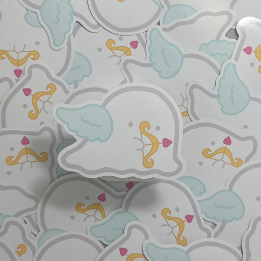 Cupid Ghost Sticker