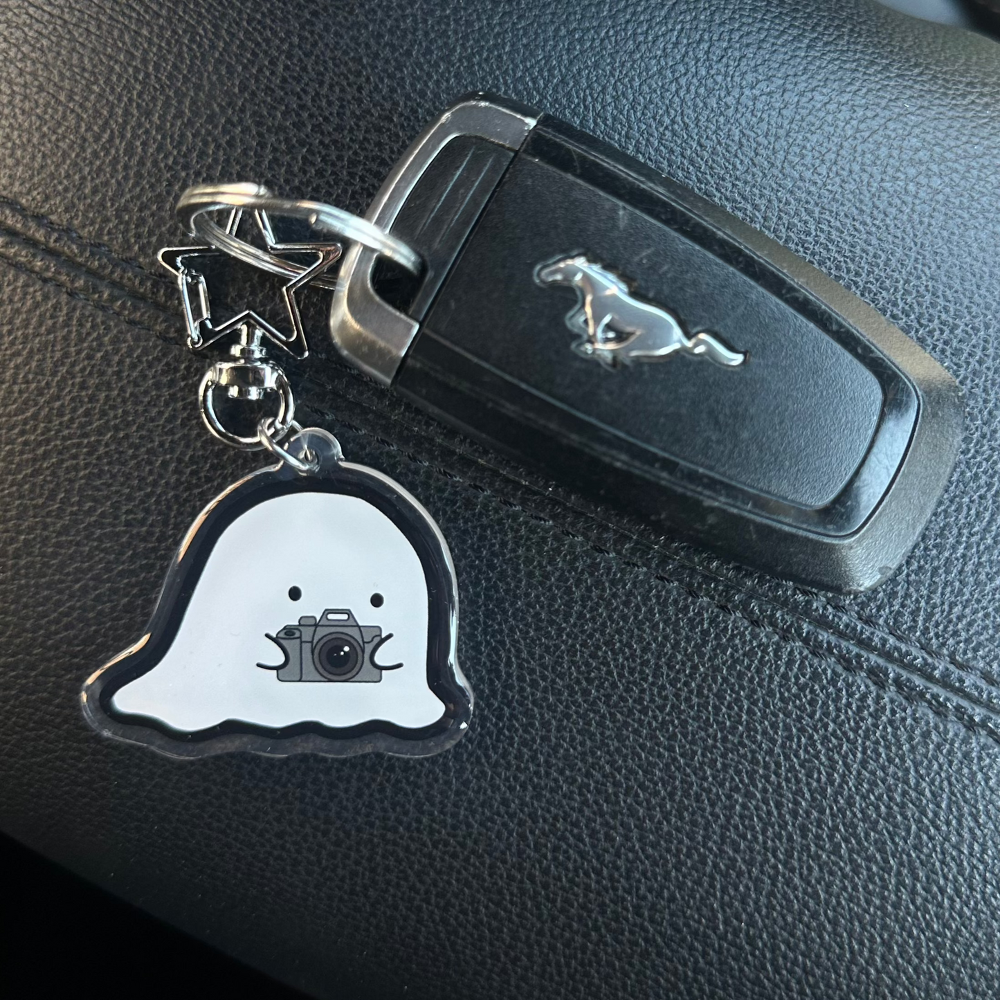 Camera Ghost Keychain
