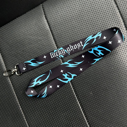 Blue Cyber Lanyard