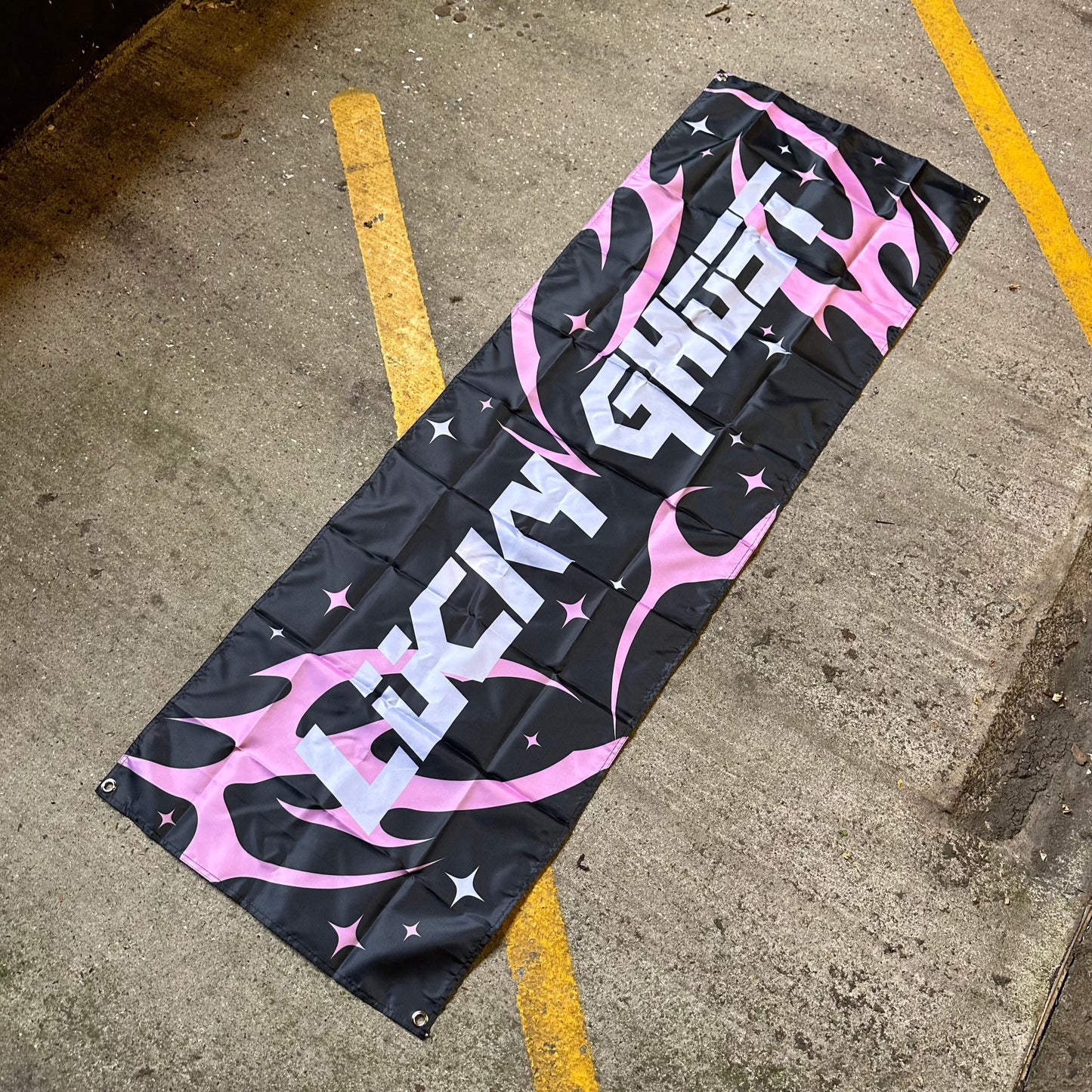 Pink 'Cyber' Garage Flag