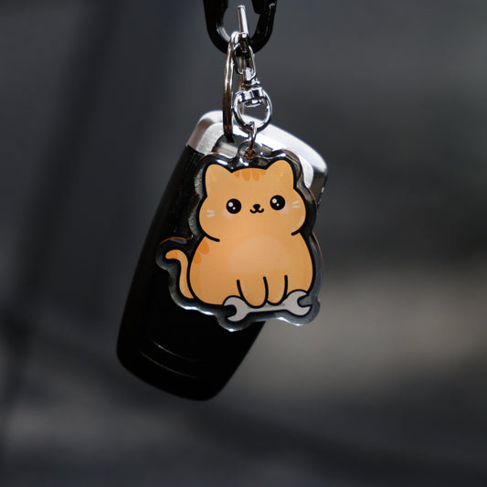 Orange Cat Keychain
