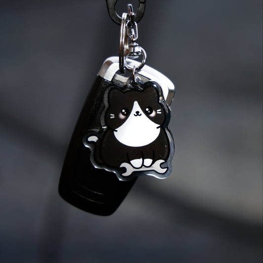 Tuxedo Cat Keychain