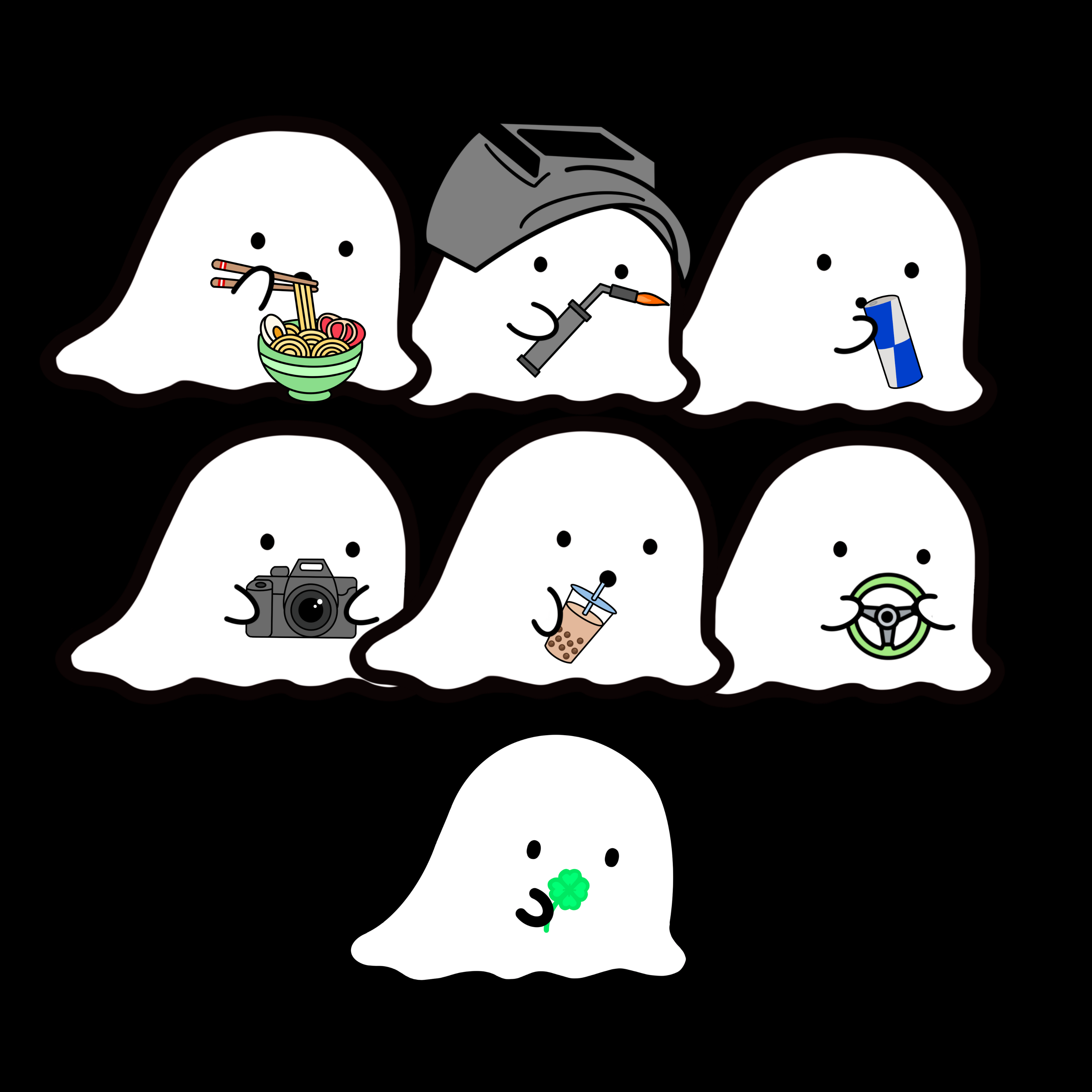 Off Ghost Sticker Ghost Sticker Bundle – Lucky Ghost